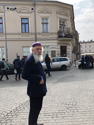 Giris visiting Krakow, Poland Jewish memorials April 7, 2019 