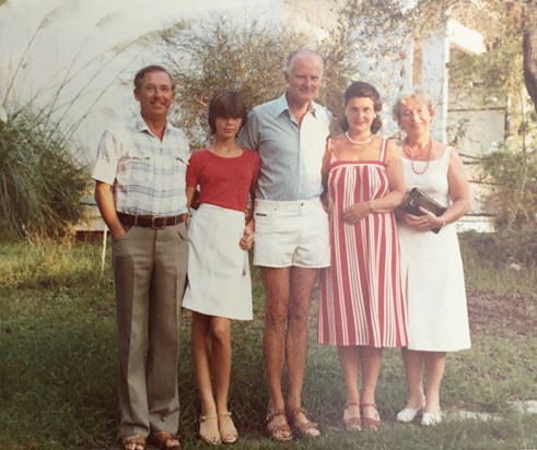 Mum, Dad, Peter, Freda and myself on holiday in Corfu Greece 