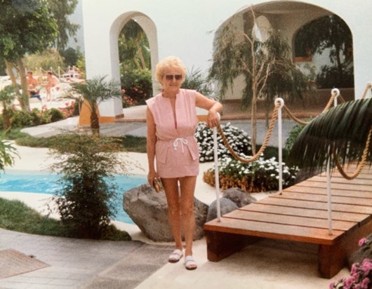 Gran on holiday in Tenerife