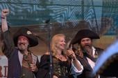 Mark was the emcee of the Portland Pirate Fest. Left to right - Dave Nichols, Kate Larsen and Mark.