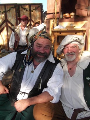 Mark Lewis and me at St. Helena's Guild Yard, Southern Faire.