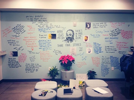 Memorial for Mark Lewis at the University of Oregon School of Jouralism and Communication.