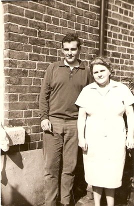grandma and peter leaver, in Park Terrace Kiveton Park. When he was working on the M1 Motorway Bridges. Sadly Missed. 