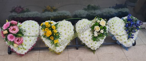 The beautiful floral tribute for much loved Grandpa