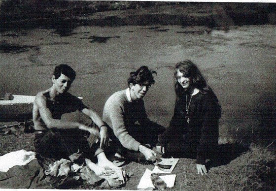 Camping 1963. L R Malcolm. Bruno, Jackie