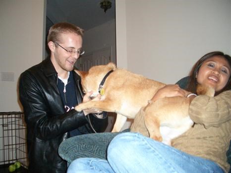 Sheldon with Rinku's Brothers Dog Nov 2006