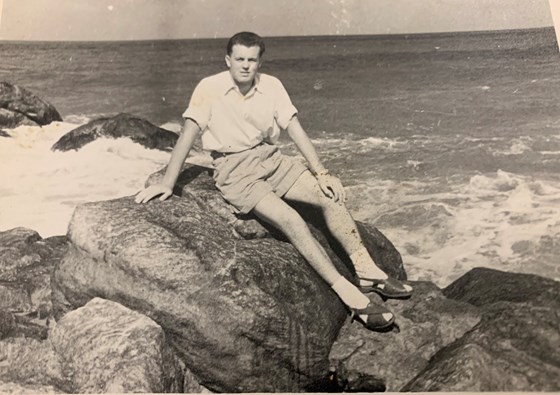 Cliff on holiday mid 1950s