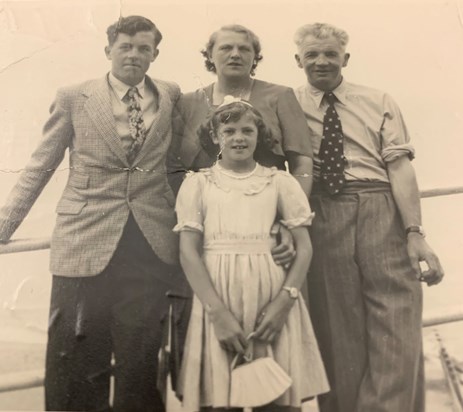 Dad (left) with his mum Amy, sister Barbara and dad Cyril c.1950ish