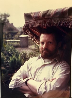 Lawrence in the garden, at the family home in Newcastle. Late 60s 