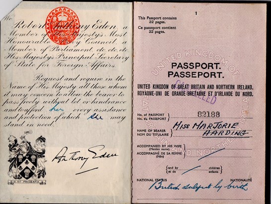 Passport page 1