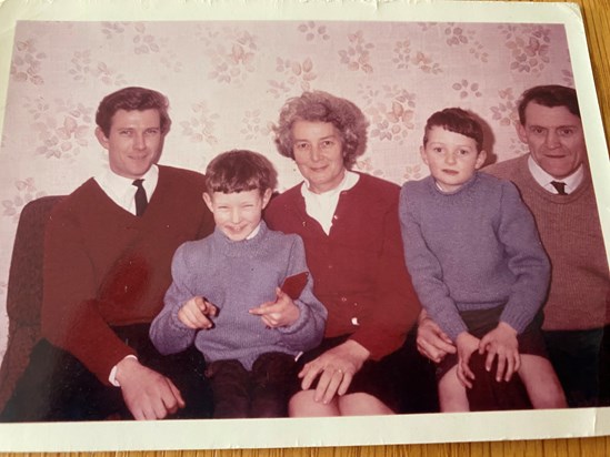 The McMullan family, L-R. Tony, Brendan, Mary, Kieran and Michael. 