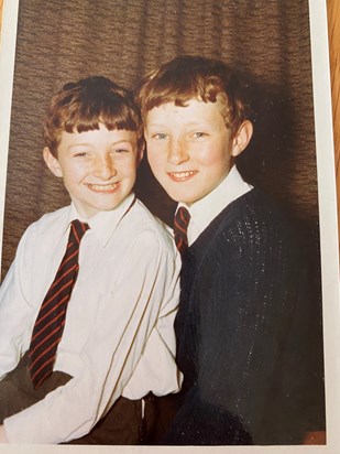 Brendan on the right with younger brother Kieran