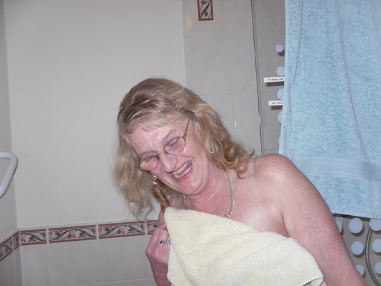 Getting out of the bath in Hayling Island March 2012 lol - love her so much xx