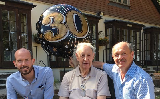 Steven, John & Gordon Dinnage while celebrating Steven's birthday in 2018