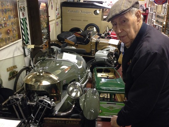 Unable to get his old Morgan to visit him, John was taken to visit the Morgan Museum in September 2018 
