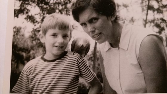 Mum and I, with Bobby on my shoulder in Nigeria circa 1972