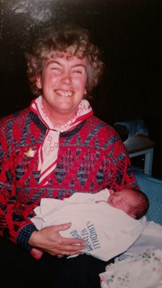 A very proud Grandma with Alex 