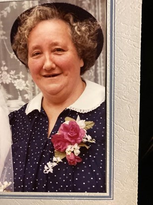 Mum at my wedding in 1984. Love and miss you mum 