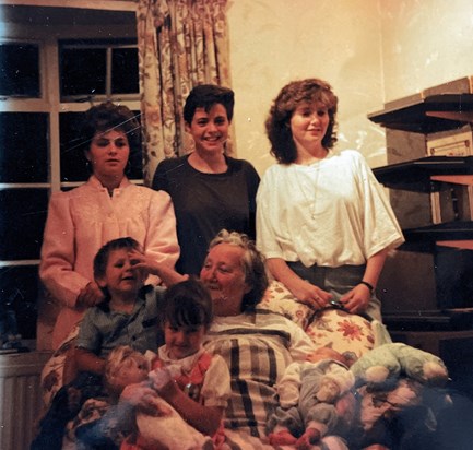 Nan with some of her grandchildren