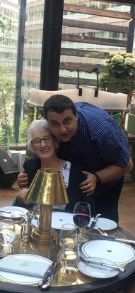 Flo with her Grandson Donato at her favourite place “The Ivy Manchester”