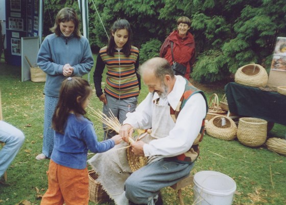 Skep maker and friends Harcourt Arboretum-autumn 2004