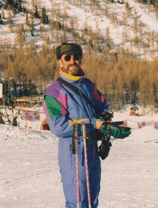 The Neon Russian Skier - Radcliffe School Skiing trip, circa 1988