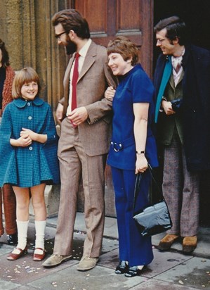 Wedding day - Nicki, Martin, Pam and Bob Dewhurst -  30 March 1972