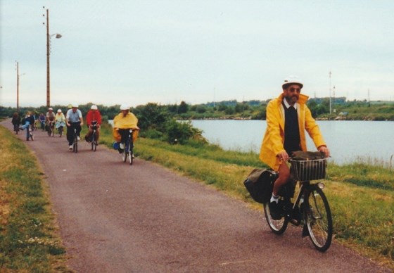 Britany cycling trip, leading the troops - 1998