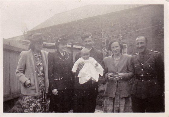 Freda & John at David's christening July 1946