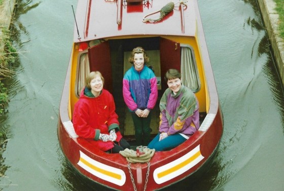 Canal boat in Llangollen 