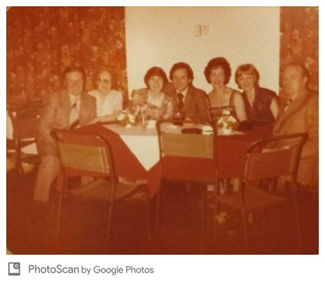 Pam and her family at Baz's 21st birthday party, 1979