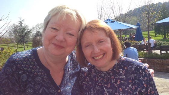 Pam and Carol, Congleton girls get-together at Fishpool Inn, 2019