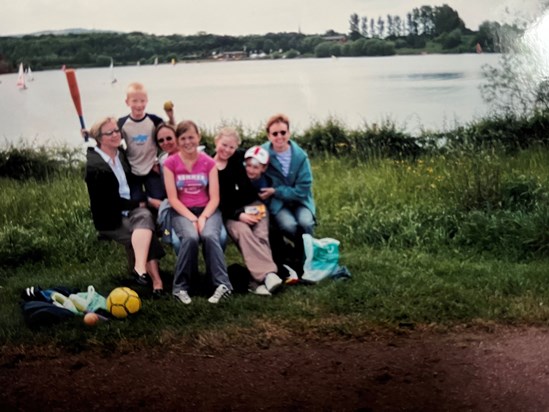 Pam, Adam, Den, Kimberley, Zöe, Peter & Carol taken by Nathan at Astbury Mere