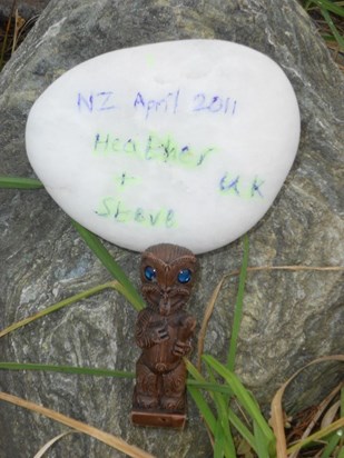 Our pebble and Totem, April 2011, NZ
