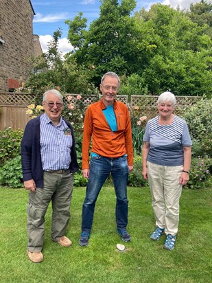 In the garden with Kees & Sheila in July 2018