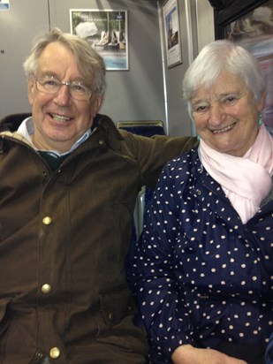 Kees & Sheila on the train to London Nov 2013