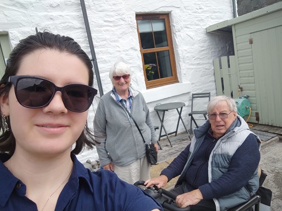 Kees and Sheila with Jessica in Mallaig