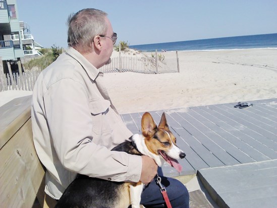 Dad at his favorite place with his favorite girl. :)