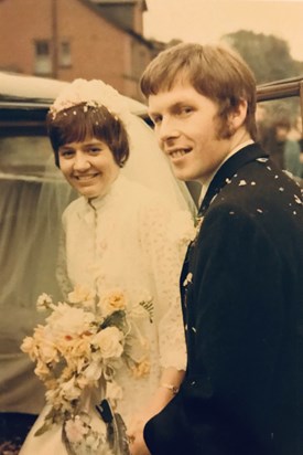 Mam and Dad on their wedding day. We love you both endlessly.... J&N
