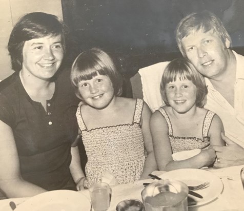 Our first family holiday abroad to Spain in 1979.