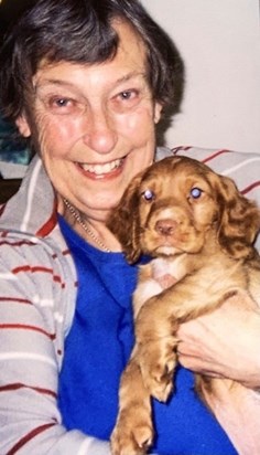 Grandma with Logan as a puppy x