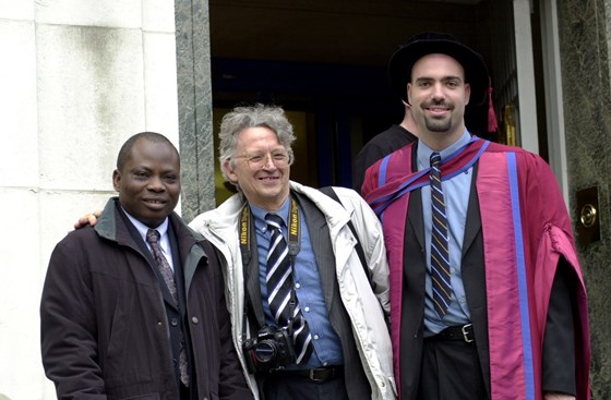 David, Sullayman and Quinton at the LSHTM 2004 graduation