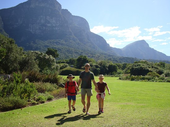 The terrible trio take on Kirstenbosch! Nephew, Uncle & Niece, Kirstenbosch, Cape Town, 2018.