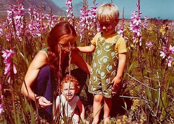 Mum, Mark & MJ, Western Cape, 1975