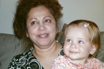 Aunty Lola with great niece Sophie