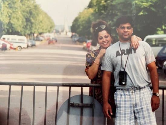 Me and AL. Visiting England in 1990 after my first year of college 