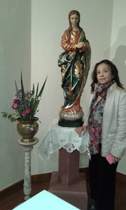 Lola with Mother Mary at Struan House