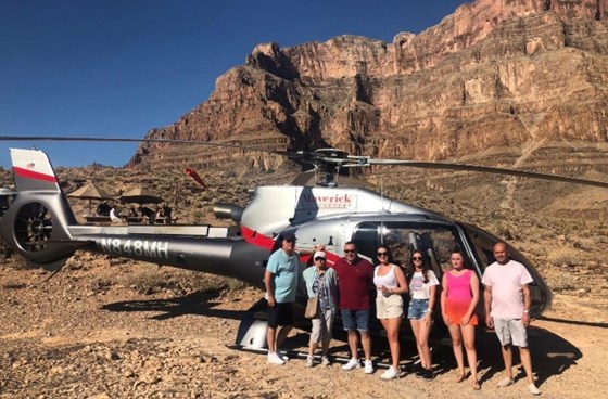 Helicopter ride to the Grand Canyon 