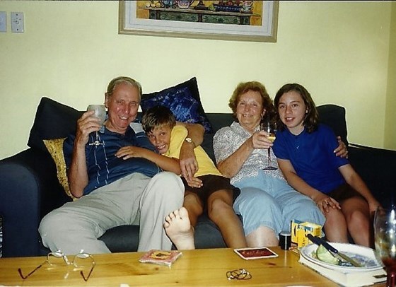 Dad, Donnie, Mum and Naomi in Australia