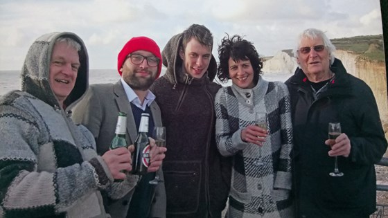 Christmas Day 2013 @ Birling Gap, Alan, Tracey, Dillon, Tom and Ron. Danielle was cooking!! 